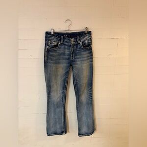 Miss Me Bootcut Jeans Size 30 Embellished Fleur De Lis Pockets
